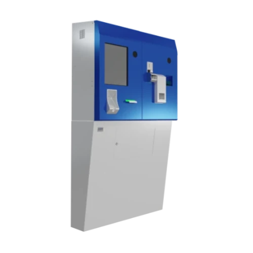 Terminal de Venta y Recarga (TVM) de tarjetas contactless, expendedora automática para pago y recarga de saldo en tarjetas RFID y NFC, peaje y transporte